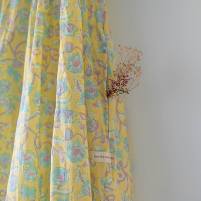 Kin dress in lemon butterfly