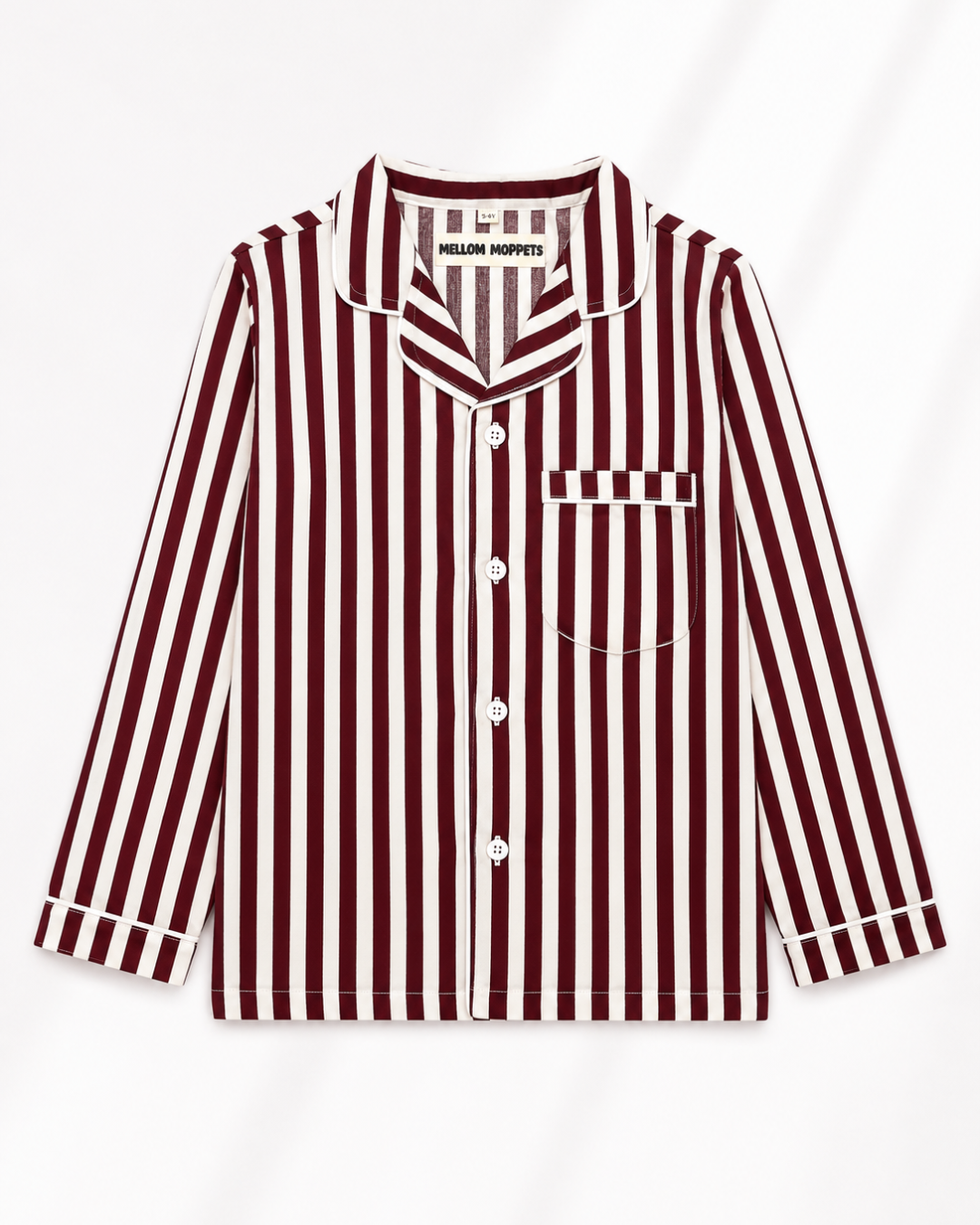 Garnet Stripe Cotton Night Suit