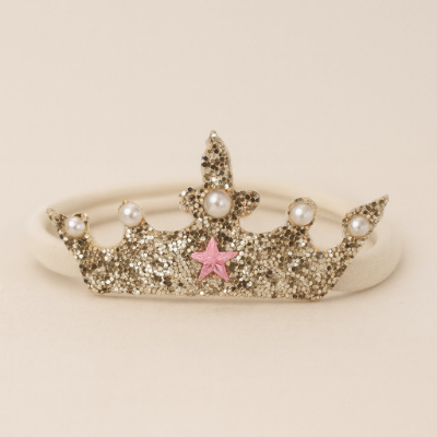Choko Princess Crown Pearl Headband – Silver