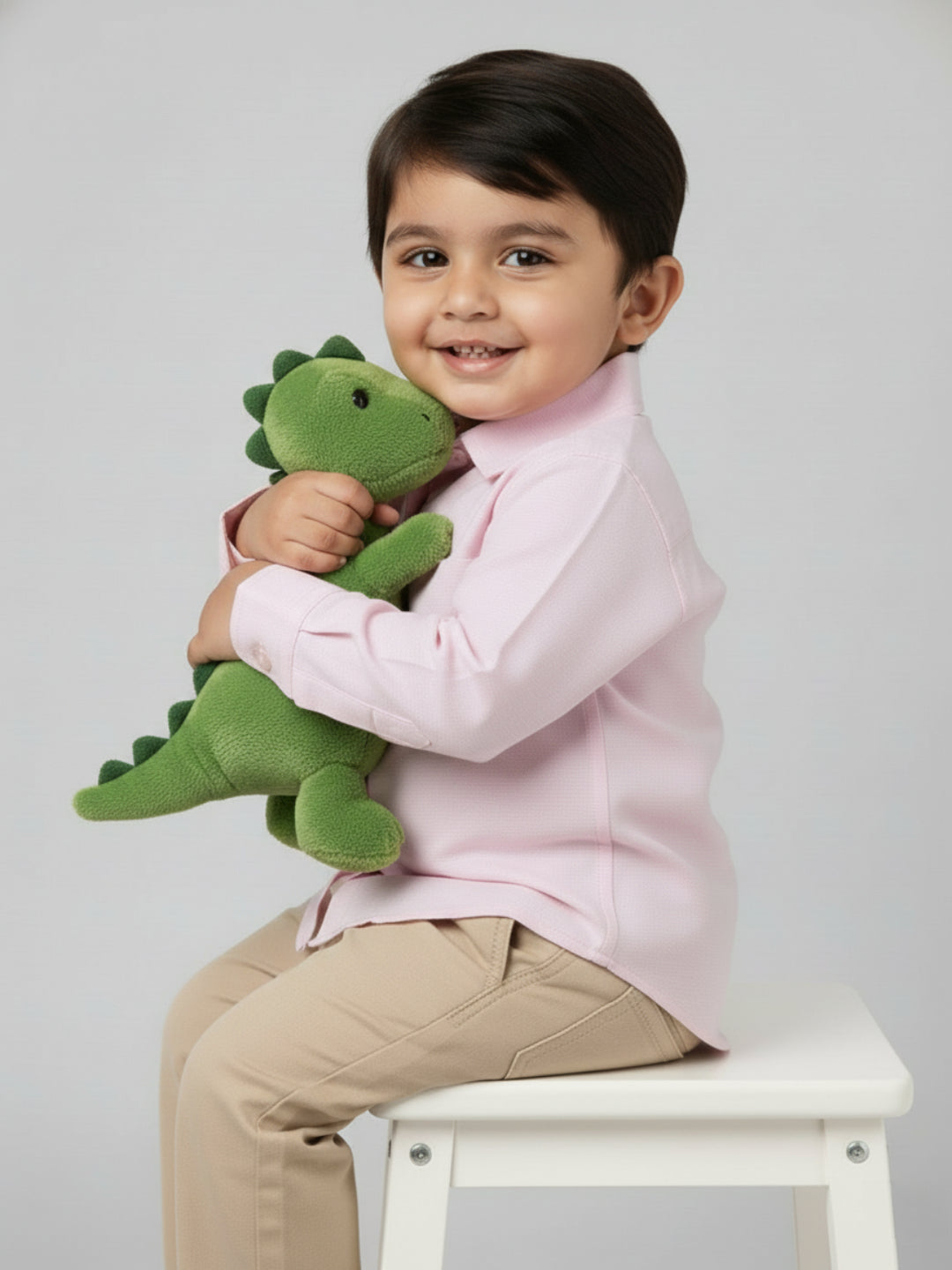 No Fuss Toddler Zip Shirt in Pink | Formal shirt with hidden zipper
