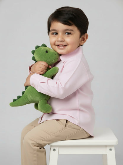 No Fuss Toddler Zip Shirt in Pink | Formal shirt with hidden zipper