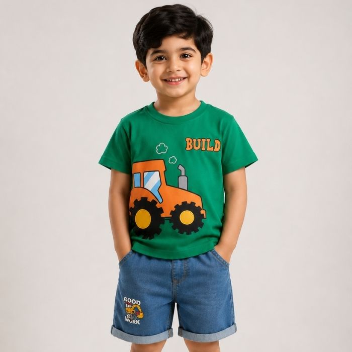 3D Truck T-Shirt & Shorts Set