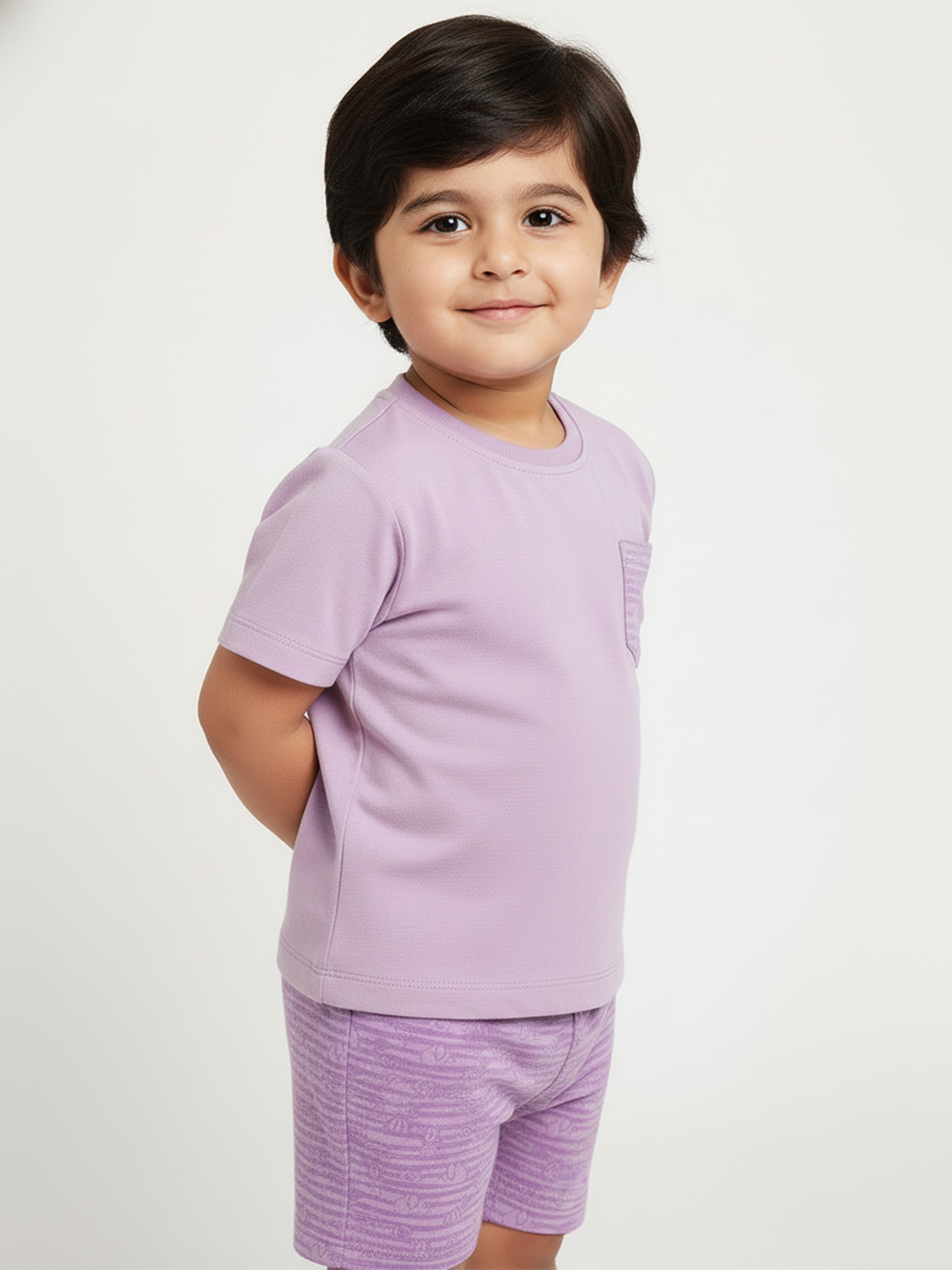 Animals in a Line Coord Set for Boys (Purple)