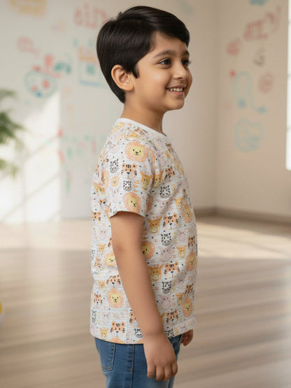 Happy Animals Pure Cotton Comfort T-shirt for Boys