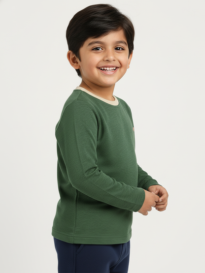 Green Mélange Mix Rib T-shirt