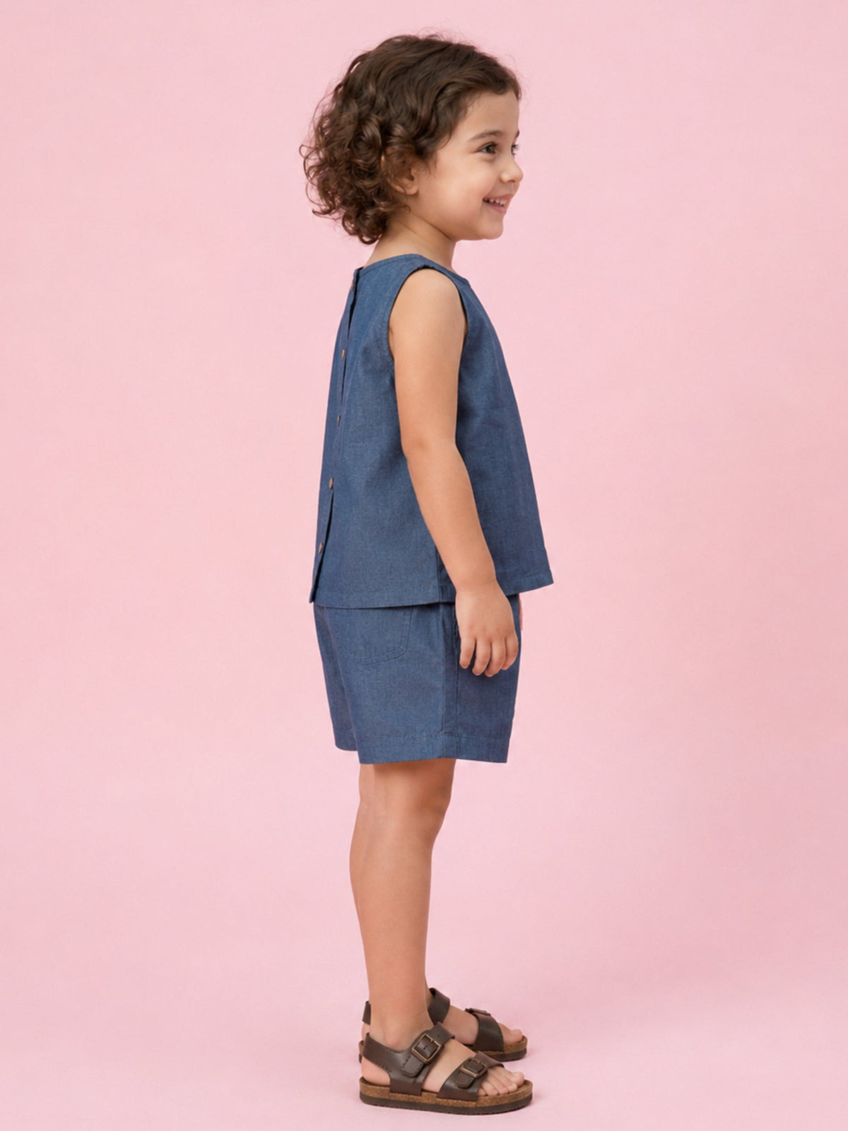Just Like Denim Coord Set for Girls (Blue)