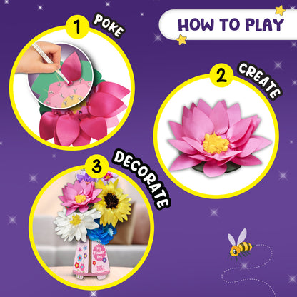 Smartivity Poke 'n' Create : Flower Making Kit STEM Toy for Kids 4+