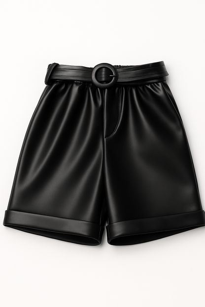 Midnight Noir Halter & Belted Short Set