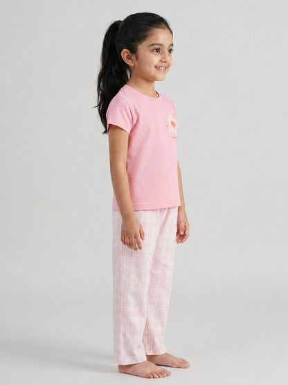 Slumber Party Nightsuit for Girls (Pink)