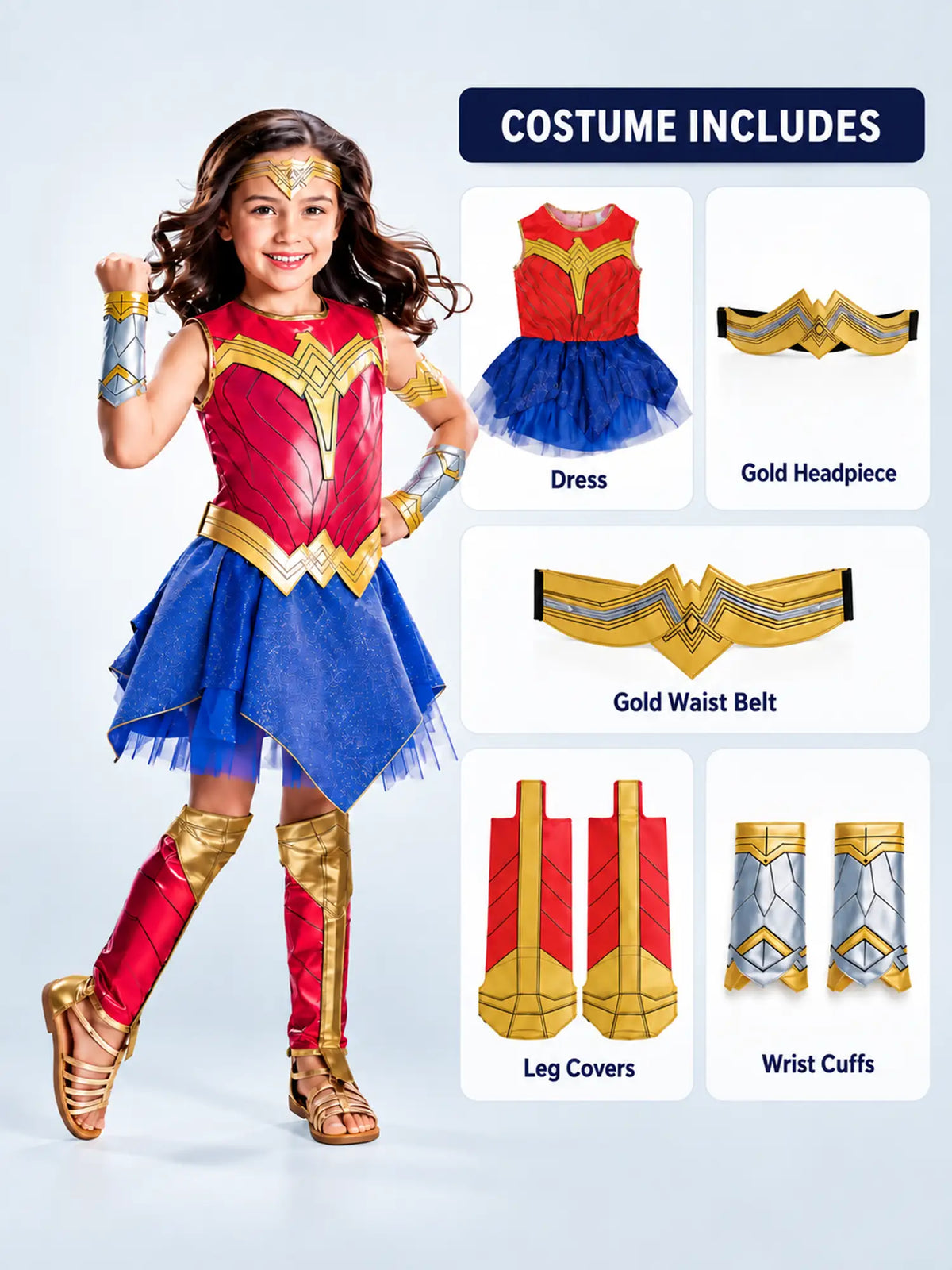Wonder Supergirl kids' Halloween costume