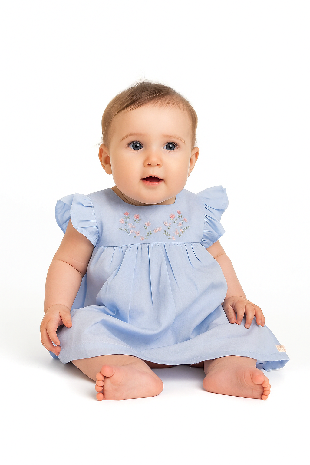 Meadow Blossom Flutter Top & Diaper‑Cover Set