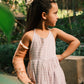 Bloom dress in lilac rhombus