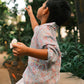 Cloud drift shirt in sky blue butterfly