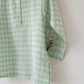 Sleepover party kids unisex kurta in sage green rhombus