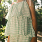 Wander co-ord Set in sage green rhombus
