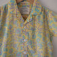 Boogie shirt in lemon yellow butterfly blockprint