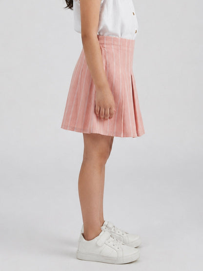 Twirl and Fun Box Pleat Skirt (Pink)