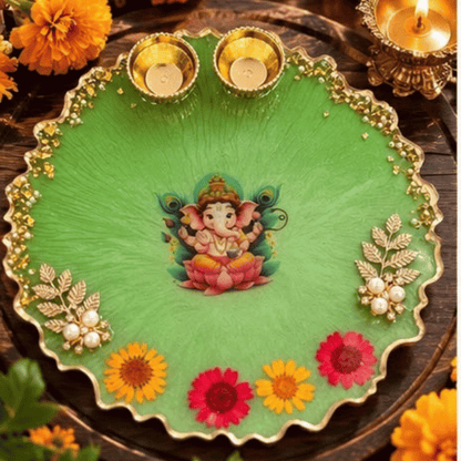 Karwa & Diwali Pooja Resin Thali