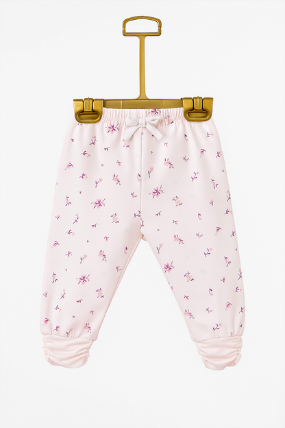 Sweet Princess Swan Organic Ruffle‑Sleeve Tee & Knot‑Hem Pant Set