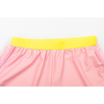 3pcs Pink Flower Power Matching Top,leggings & Jacket style Swimwear set for Pre Teens & Teens. - Little Surprise Box3pcs Pink Flower Power Matching Top,leggings & Jacket style Swimwear set for Pre Teens & Teens.