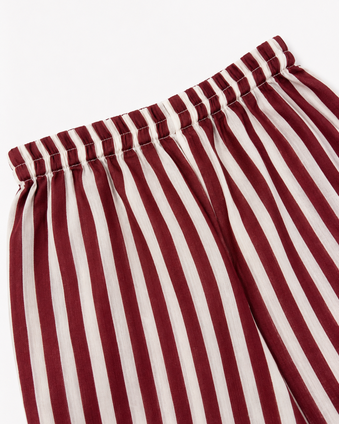 Garnet Stripe Cotton Night Suit