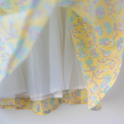 Kin dress in lemon butterfly