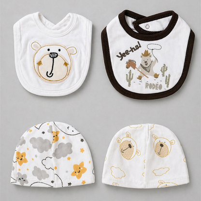 25 pcs, Twin Boys White cane basket themed Newborn Baby Boy, All Season wear,Gift Hamper set, 0-6 months