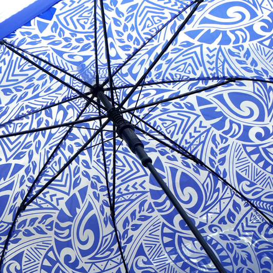 Self Print Dark Blue Transparent Umbrella for Kids and Teens, 8Years - 15Years