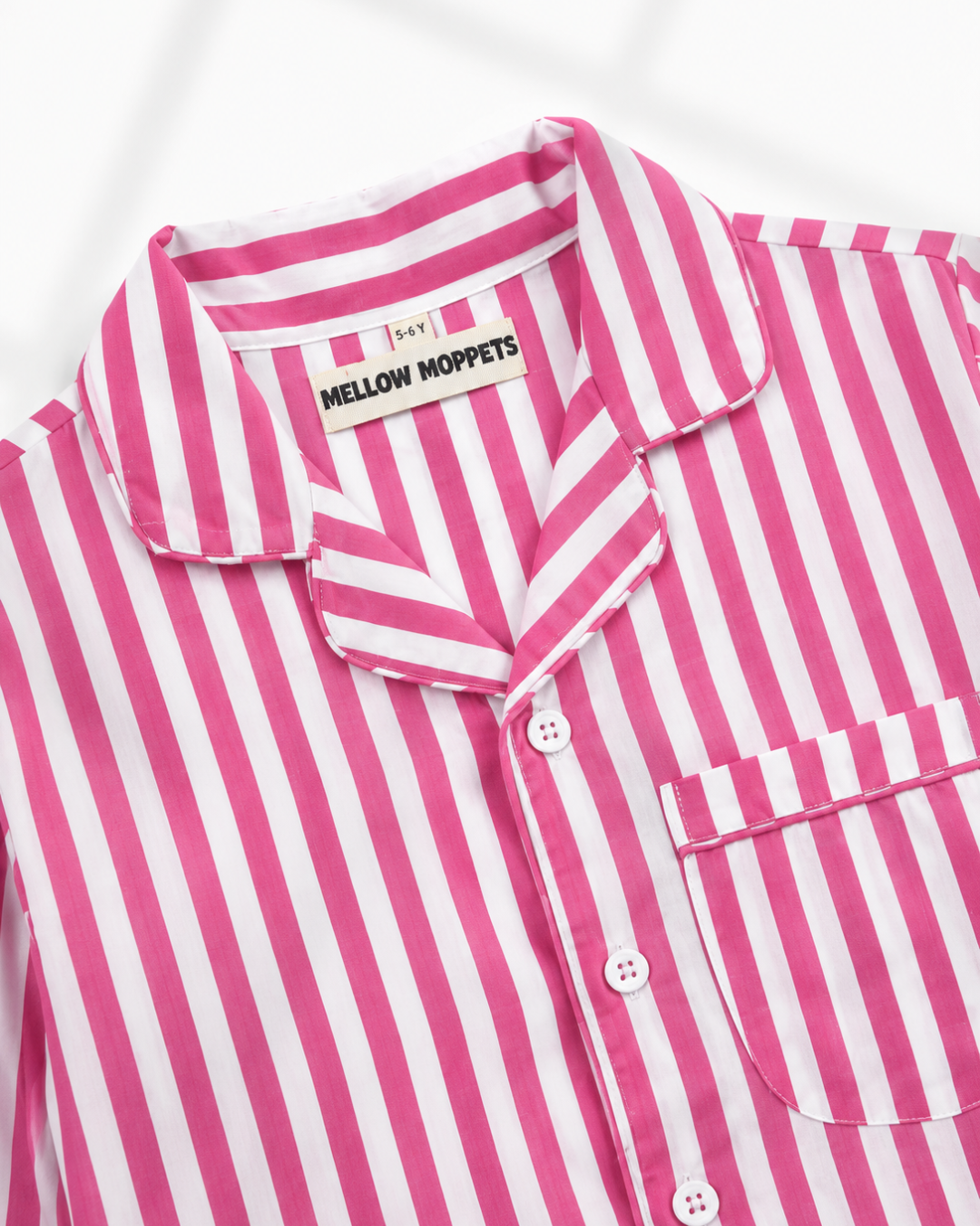 Rosé Stripe Cotton Night Suit