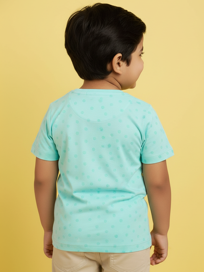 Puffy Peach The Hippo T-shirt in Blue For Boys