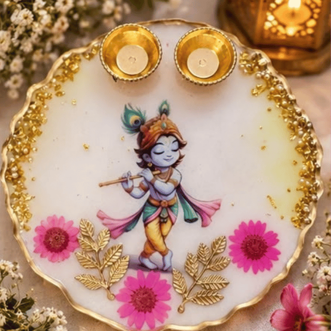 Karwa & Diwali Pooja Resin Thali
