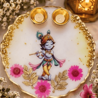 Karwa & Diwali Pooja Resin Thali