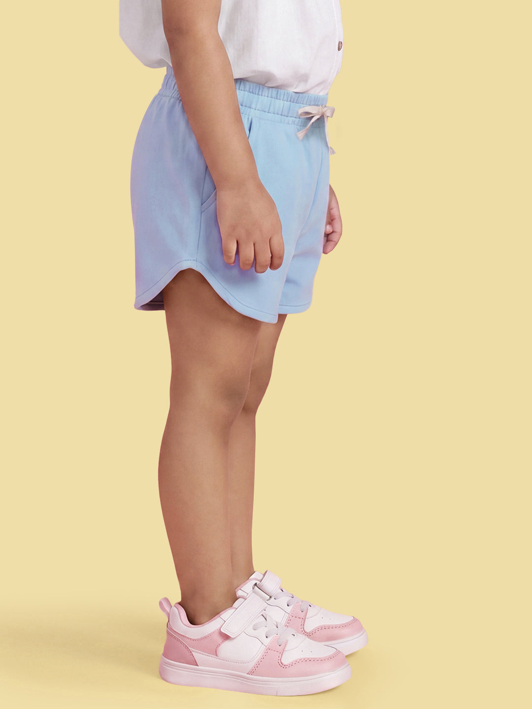 Everyday Basics: Value Pack of 2 100% Cotton Shorts For Girls (Pink and Blue)