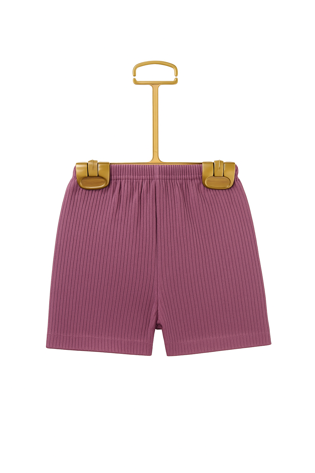Forest Fawn Organic Rib‑Knit Flutter Top & Shorts Set