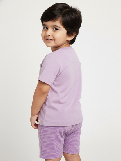 Animals in a Line Coord Set for Boys (Purple)