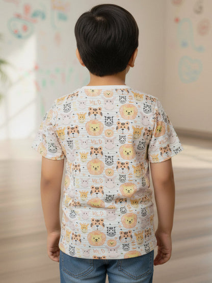 Happy Animals Pure Cotton Comfort T-shirt for Boys