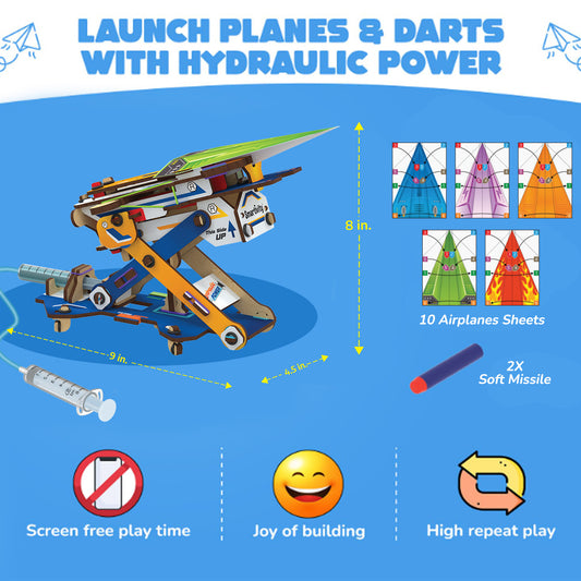 Smartivity Hydraulic Plane launcher STEM Toy for Kids 6+