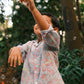Cloud drift shirt in sky blue butterfly