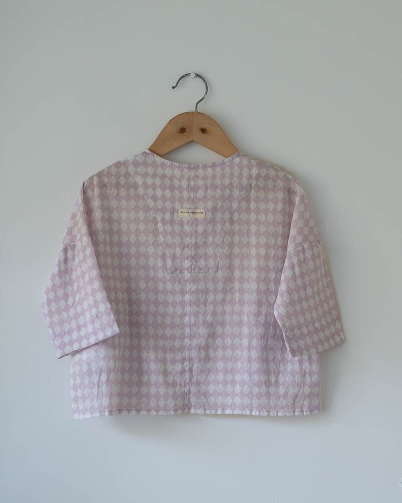 Shared Secrets co-ord in lilac rhombus