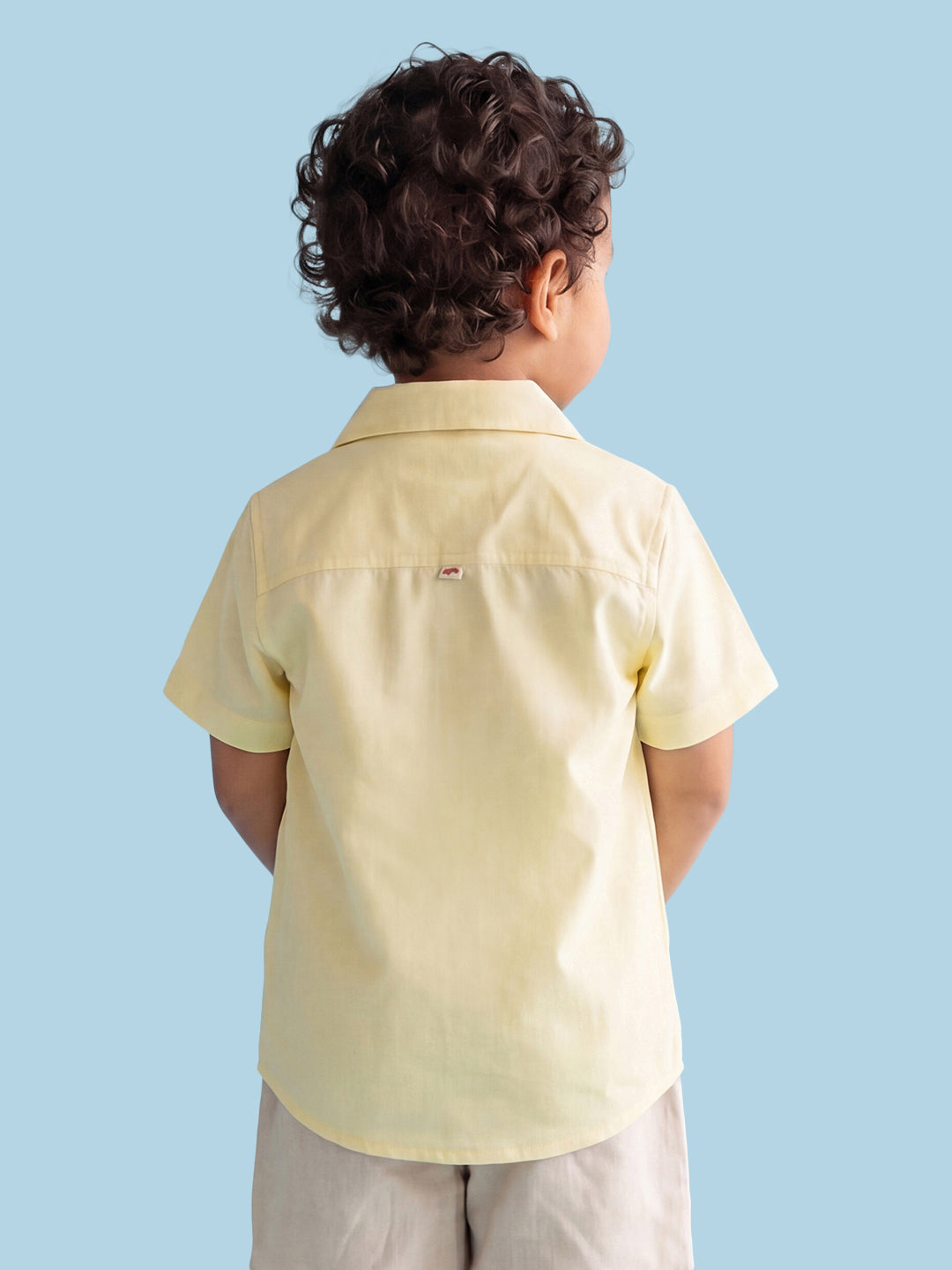 On Vacay Casual Resort Collared Shirt for Boys (Yellow)