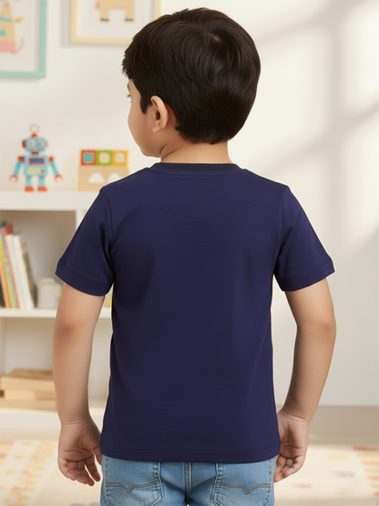 Everyday Basics: 100% Cotton T-shirt For Boys (Navy Blue)