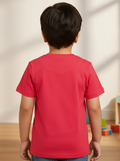 Everyday Basics: 100% Cotton T-shirt For Boys (Red)
