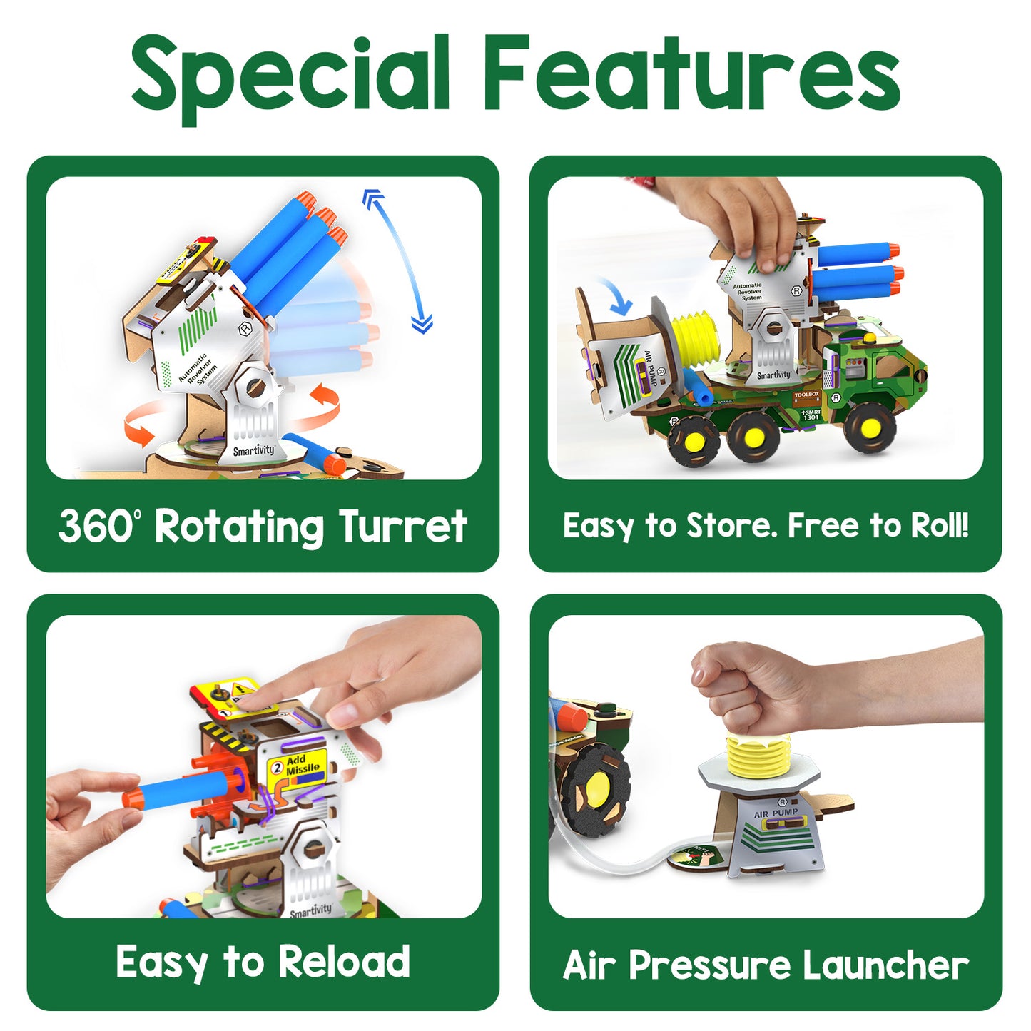 Smartivity Missile Truck STEM Toy for Kids 8+