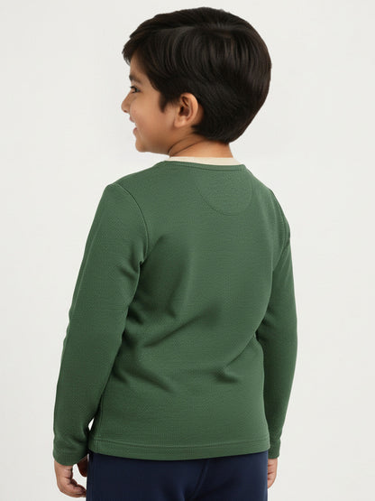 Green Mélange Mix Rib T-shirt