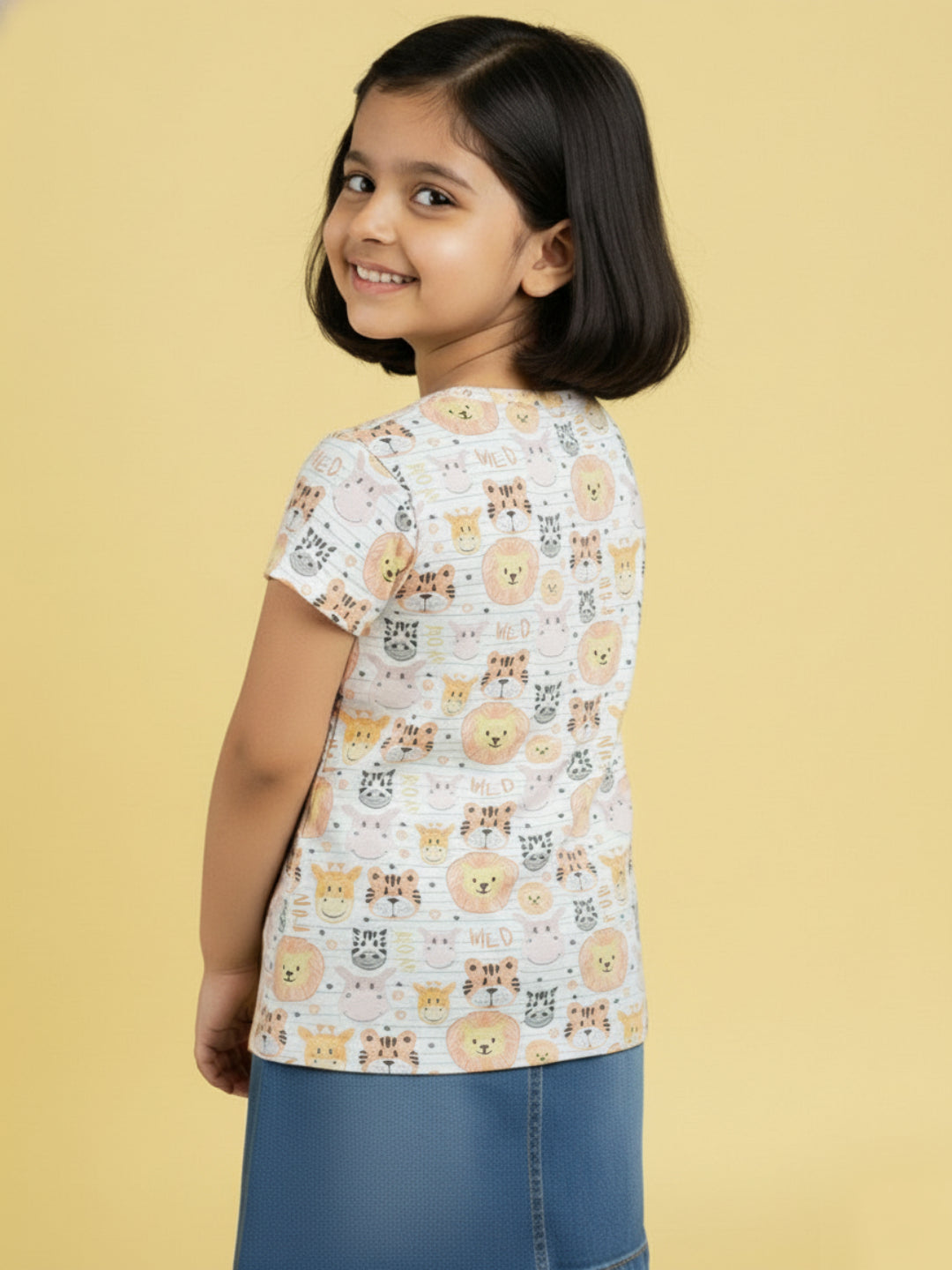 Happy Animals Pure Cotton Comfort T-shirt for Girls