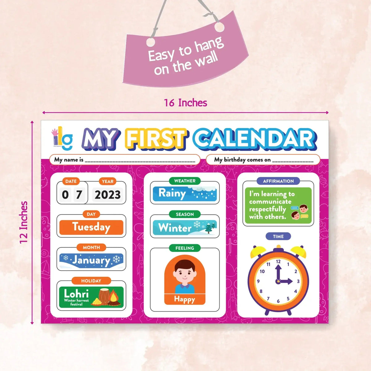 My Daily Planner Calendar – 9 in 1 activity - USED FOR 3 YEARS