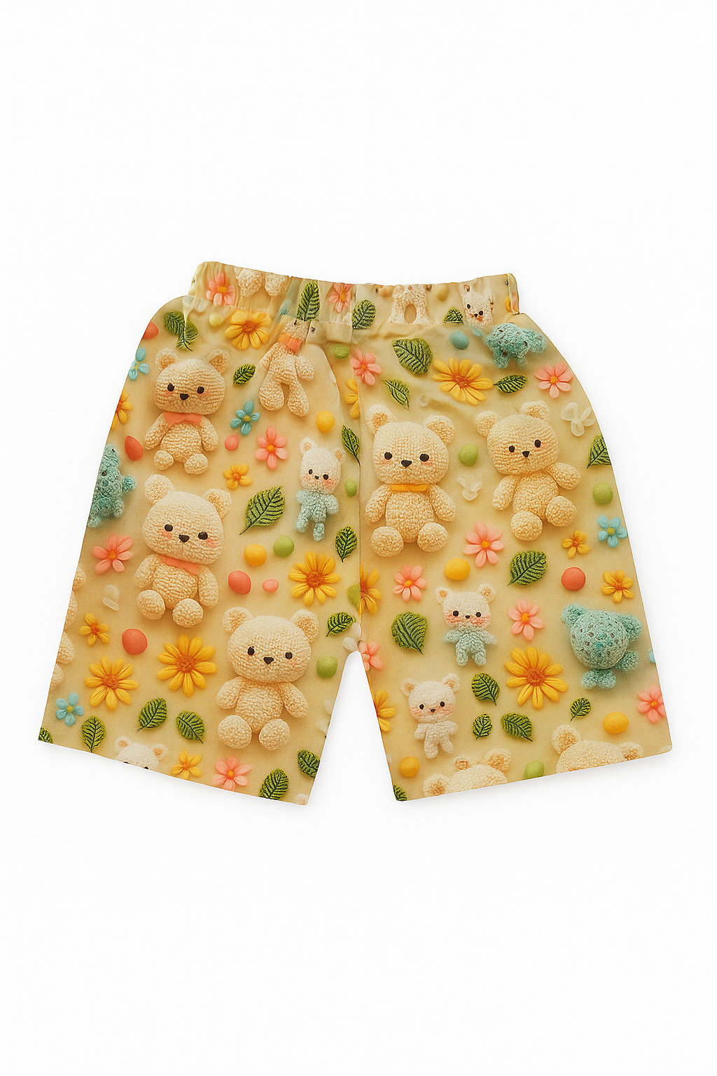 Cartoon Print Cotton Tee and Shorts Combo