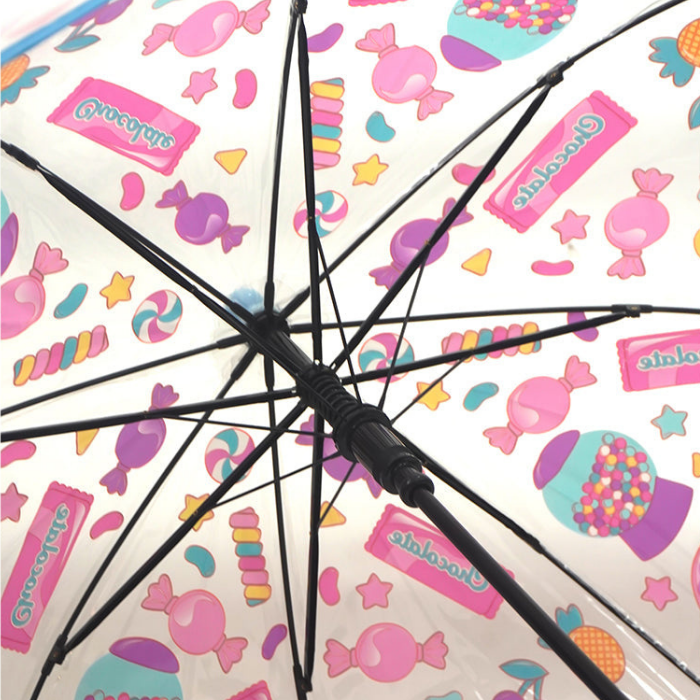 Sweet Candy theme Dome style Transparent Umbrella for Kids, 1-5years