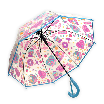 Sweet Candy theme Dome style Transparent Umbrella for Kids, 1-5years