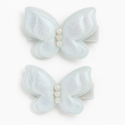 Butterfly Hair Clips Blue for kids